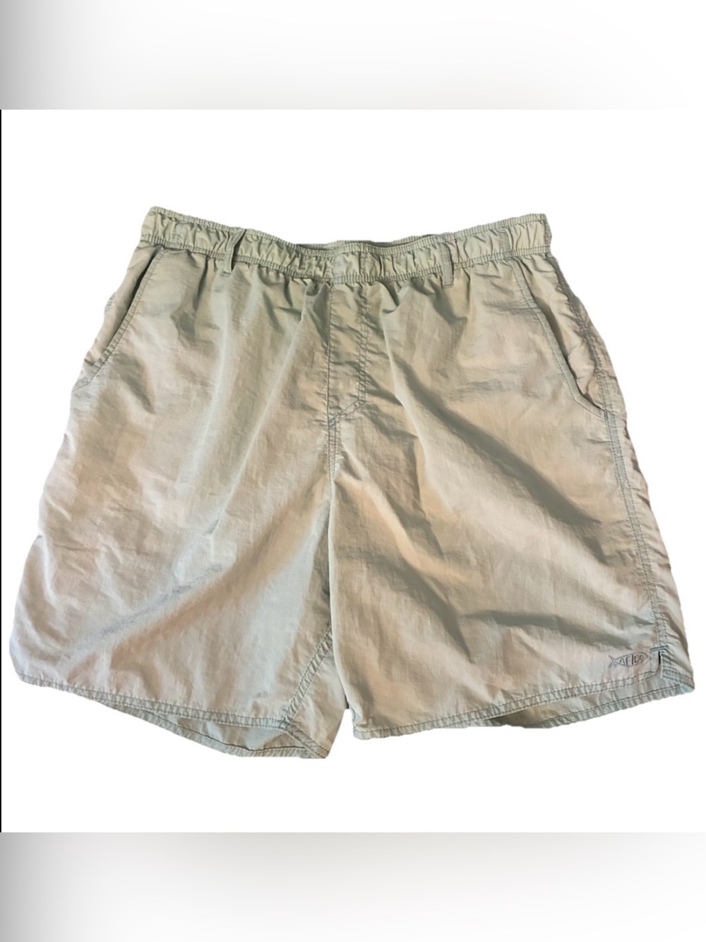 American Fishing Tackle Co Men’s Mesh Lined Nylon Swim Trunks, Size XL Mint Gree